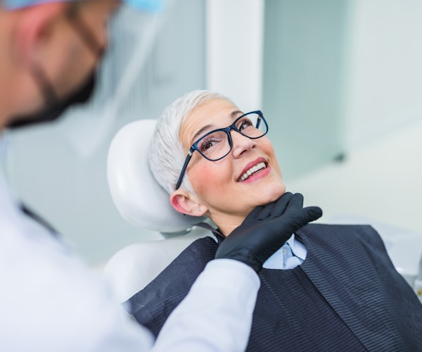 Older woman in dental chair